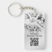 Massagetherapie Healing Hands Energy Spa Wellness Sleutelhanger (Voorkant)