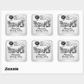 Massagetherapie Healing Hands Energy Spa Wellness Vierkante Sticker (Vel)