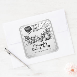 Massagetherapie Healing Hands Energy Spa Wellness Vierkante Sticker