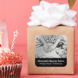 Massagetherapie Healing Hands Energy Spa Wellness Vierkante Sticker