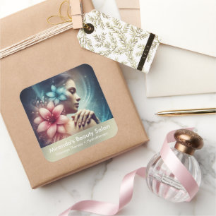 Massagetherapie Healing Hands Energy Spa Wellness Vierkante Sticker