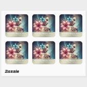 Massagetherapie Healing Hands Energy Spa Wellness Vierkante Sticker (Vel)