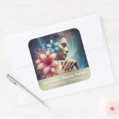 Massagetherapie Healing Hands Energy Spa Wellness Vierkante Sticker (Envelop)