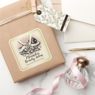 Massagetherapie Healing Hands Energy Spa Wellness Vierkante Sticker