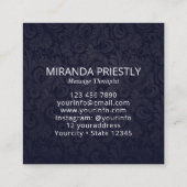 Massagetherapie Healing Hands Energy Spa Wellness Vierkante Visitekaartje (Achterkant)