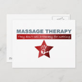 Massagetherapie in Ruby Red Briefkaart (Voorkant / Achterkant)