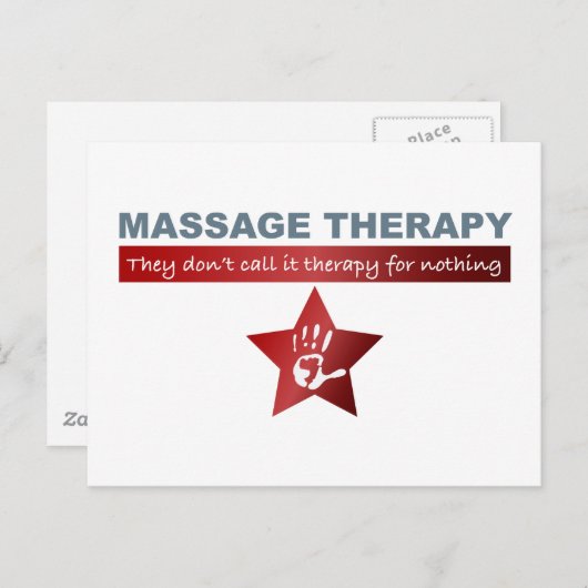 Massagetherapie in Ruby Red Briefkaart (Voorkant / Achterkant)