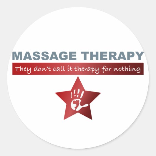 Massagetherapie in Ruby Red Ronde Sticker (Voorkant)