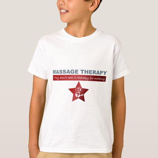 Massagetherapie in Ruby Red T-shirt (Voorkant)