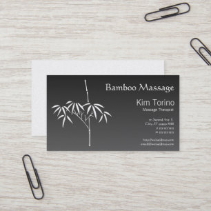 Massagetherapie Japanse bamboe gradiënt Visitekaartje