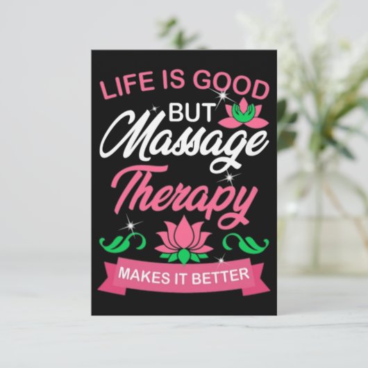 Massagetherapie Kaart (Staand voorkant)