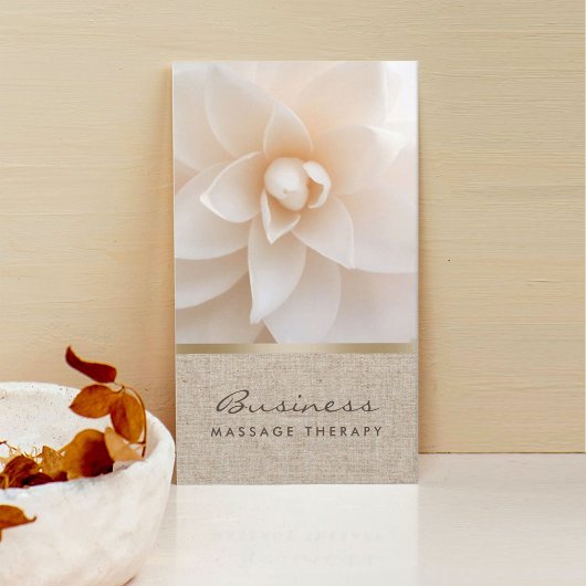 Massagetherapie Kassy Flower & Burlap Healing Spa Visitekaartje