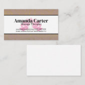 Massagetherapie Logo | bladgoudpatroon Visitekaartje (Voorkant / Achterkant)