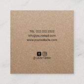 Massagetherapie Lotus Healing Handen  Kraft Vierkante Visitekaartje (Achterkant)