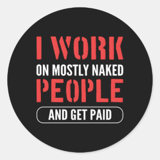 Massagetherapie Masseuse Ronde Sticker