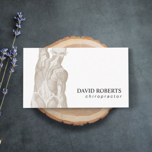 Massagetherapie met chiropractor visitekaartje
