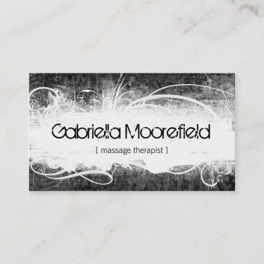Massagetherapie met Extreme Grunge Visitekaartje (Voorkant)
