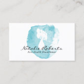 Massagetherapie met Waterverf van voetReflexology Visitekaartje (Voorkant)