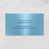 Massagetherapie Modern Blauw Lotus Salon SPA Visitekaartje (Achterkant)