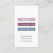 Massagetherapie Moderne strepen Label lijn (Voorkant)