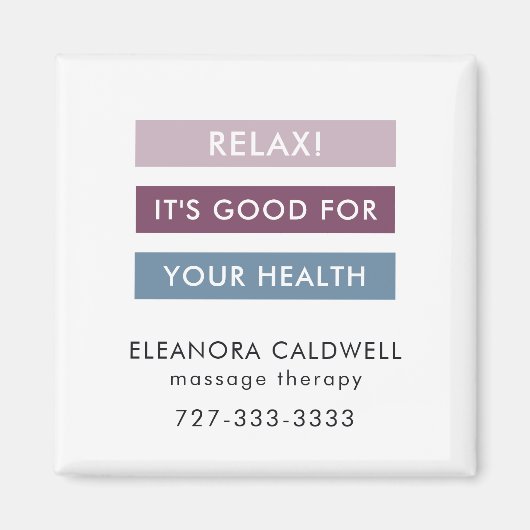 Massagetherapie Moderne strepen Label lijn Magneet (Voorkant)