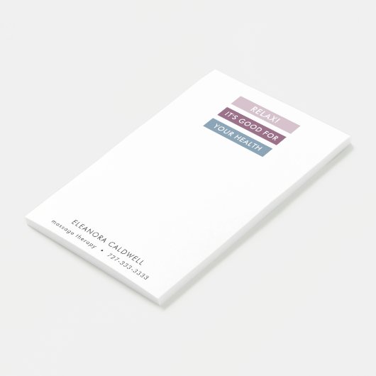 Massagetherapie Moderne strepen Label lijn Post-it® Notes (Schuin)