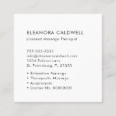 Massagetherapie Moderne strepen Vierkante Visitekaartje (Achterkant)