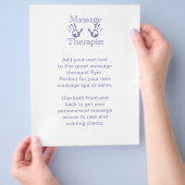 Massagetherapie: Prints met een blauwe hand Flyer (Hand)