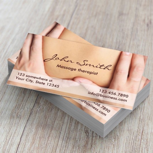 Massagetherapie Professionele Therapie Benoeming Afsprakenkaartje