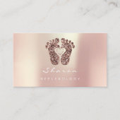 Massagetherapie Reflexology Copper Gold Glitter Visitekaartje (Voorkant)