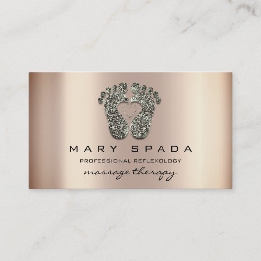 Massagetherapie Reflexology Feet Instagra Blauwgro Visitekaartje (Voorkant)