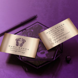 Massagetherapie Reflexology Feet Instagra Violet Visitekaartje