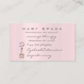 Massagetherapie Reflexology Feet roze Rose roze Visitekaartje (Achterkant)