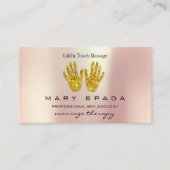 Massagetherapie Reflexology Hands Reiki Roos Gold1 Visitekaartje (Voorkant)