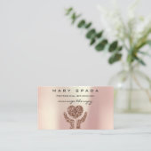 Massagetherapie Reflexology Hands Reiki Roos Gold Visitekaartje (Staand voorkant)