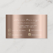 Massagetherapie Reflexology Roos Gold Glitter Feet Visitekaartje (Achterkant)