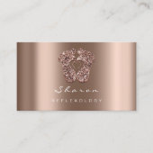 Massagetherapie Reflexology Roos Gold Glitter Feet Visitekaartje (Voorkant)