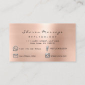 Massagetherapie Reflexology Roos Gold Grey Spark Visitekaartje (Achterkant)