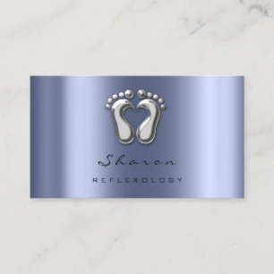 Massagetherapie Reflexology Silver Grey Blue Navy Visitekaartje