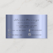 Massagetherapie Reflexology Silver Grey Blue Navy Visitekaartje (Achterkant)
