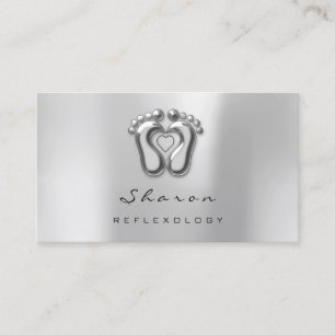 Massagetherapie Reflexology Silver Grey Visitekaartje