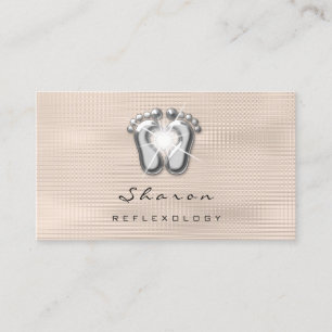 Massagetherapie Reflexology Therapist Silver Ivory Visitekaartje