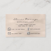 Massagetherapie Reflexology Therapist Silver Ivory Visitekaartje (Achterkant)