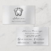 Massagetherapie Reflexology Therapist Silver Spark Visitekaartje (Voorkant / Achterkant)