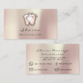 Massagetherapie Reflexology Therapist Social Roos Visitekaartje (Voorkant / Achterkant)