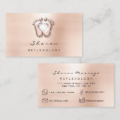 Massagetherapie Reflexology Therapist Social Roos Visitekaartje (Voorkant / Achterkant)