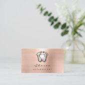 Massagetherapie Reflexology Therapy Gold beige Visitekaartje (Staand voorkant)