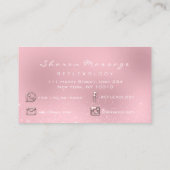 Massagetherapie Reflexology Therapy Pink Sparky Visitekaartje (Achterkant)