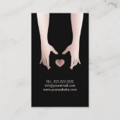 Massagetherapie Roos Gold Healing Hands & Heart Visitekaartje (Achterkant)