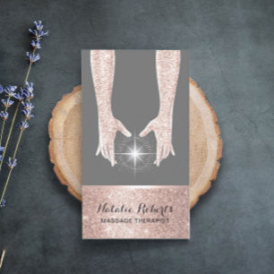 Massagetherapie Roos Gold Healing Hands Reiki Spa Visitekaartje